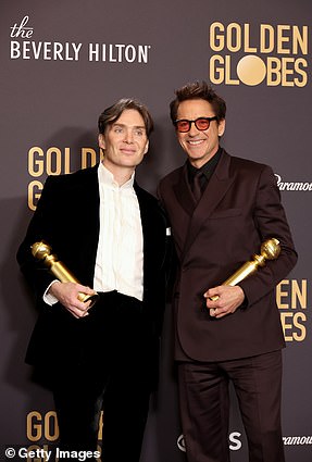 Cillian Murphy and Robert Downey Jr. both earned Best Performance by a Male Actor and Actor in a Supporting Role in a Motion Picture for Oppenheimer, respectively