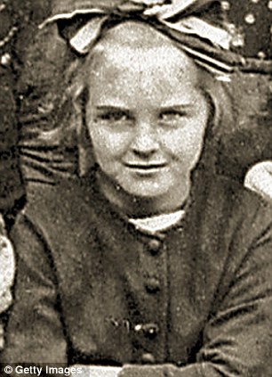 Braun as a nine-year-old at the Beilngries convent school in Beilngries, 70 miles north of Munich, where her family lived