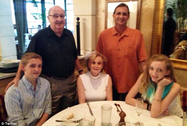 Richard Berman (second right) with his son Alexander and daughter Jacqueline along with two other adults. In a financial affadavit Mr Berman listed his monthly expenses as $4,700 a month but an income of $2,888