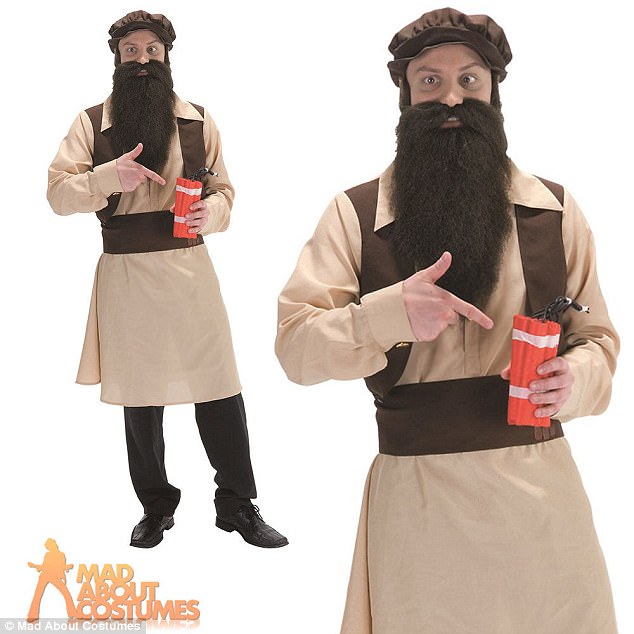The adult Taliban 'terrorist' costume is available to purchase from Mad About Costumes for £32.99 