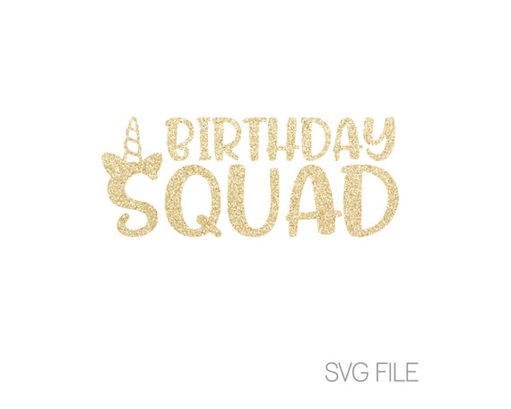 Download Free Unicorn Birthday Squad Svg PSD Mockup Template