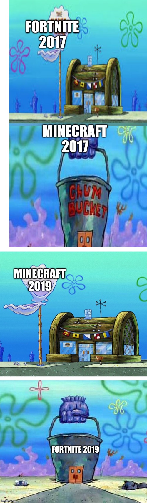 Minecraft Vs Fortnite Meme