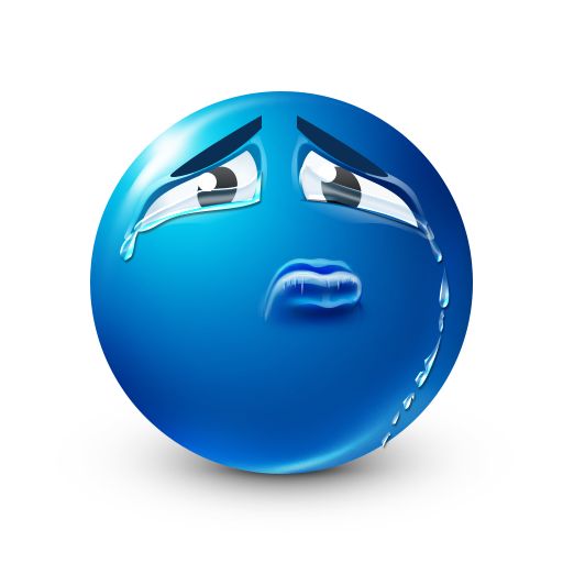 Crying Blue Smiley | Funny emoji faces, Blue emoji, Funny emoji