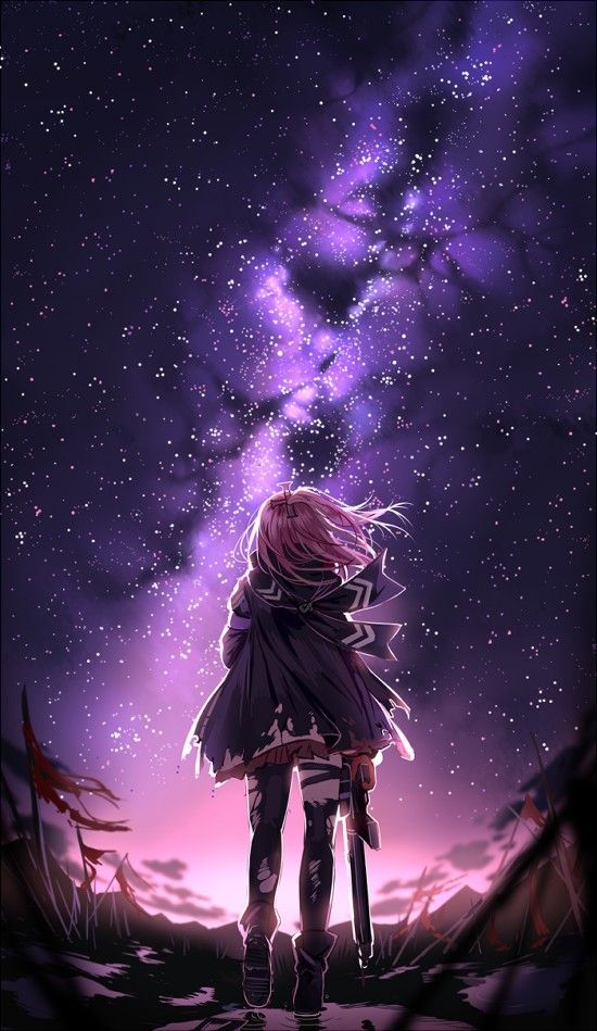 Beautiful Anime Galaxy Wallpaper Hd