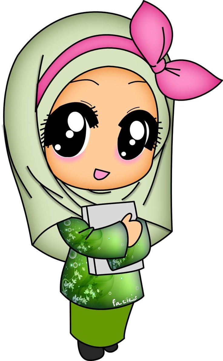 Gambar Kartun Anak Hijab Lucu