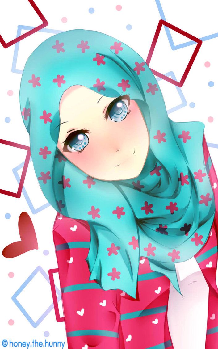 Gambar Anime Hijab Lucu