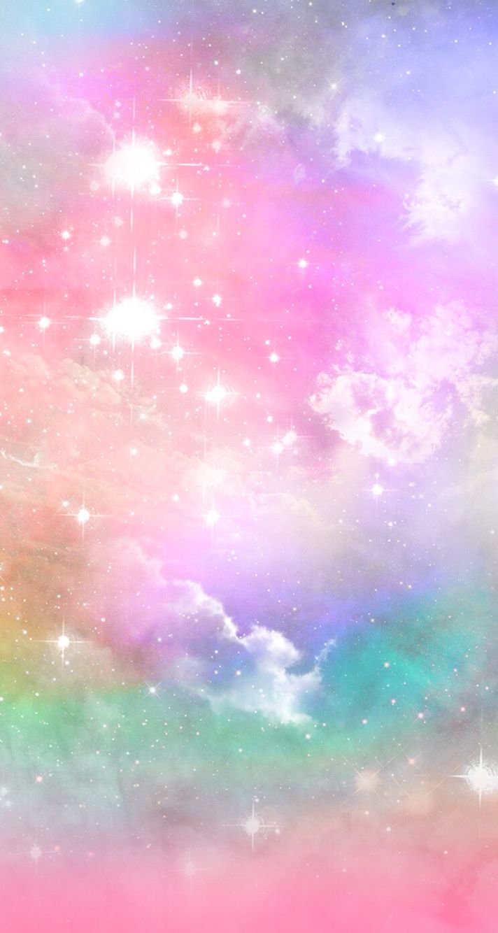Unicorn Rose Gold Background Galaxy Pastel Glitter Rainbow Fantasy Background Glitter Wallpaper