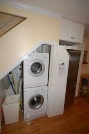 Washer Dryer And Water Tank Under Stairs Room Under Stairs