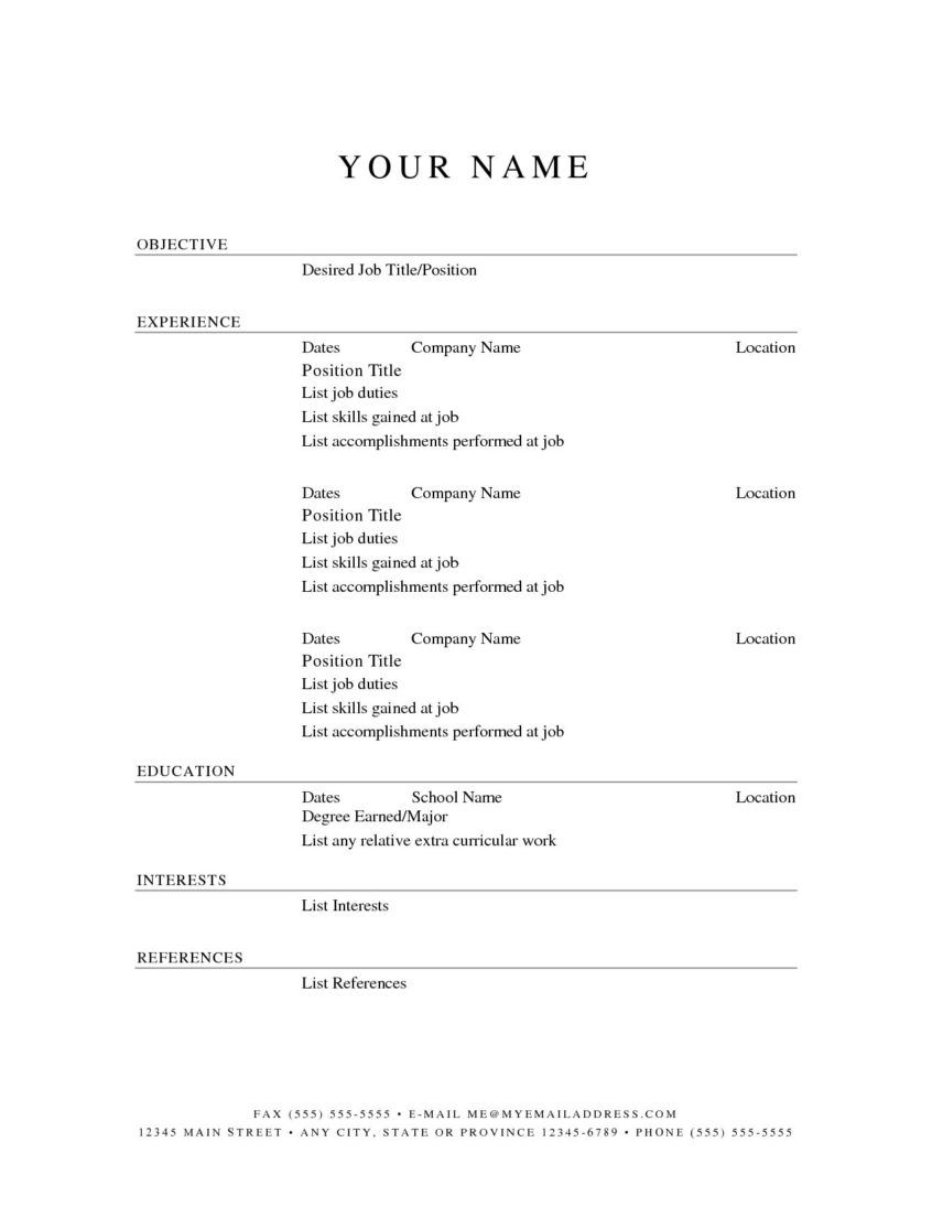 Download Resume Templates For Wordpad Inside Free Printable Resume Templates Microsoft Word