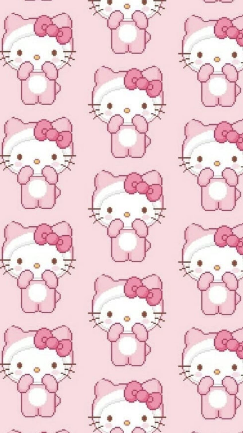 Hello Kitty Pink Background gambar ke 19