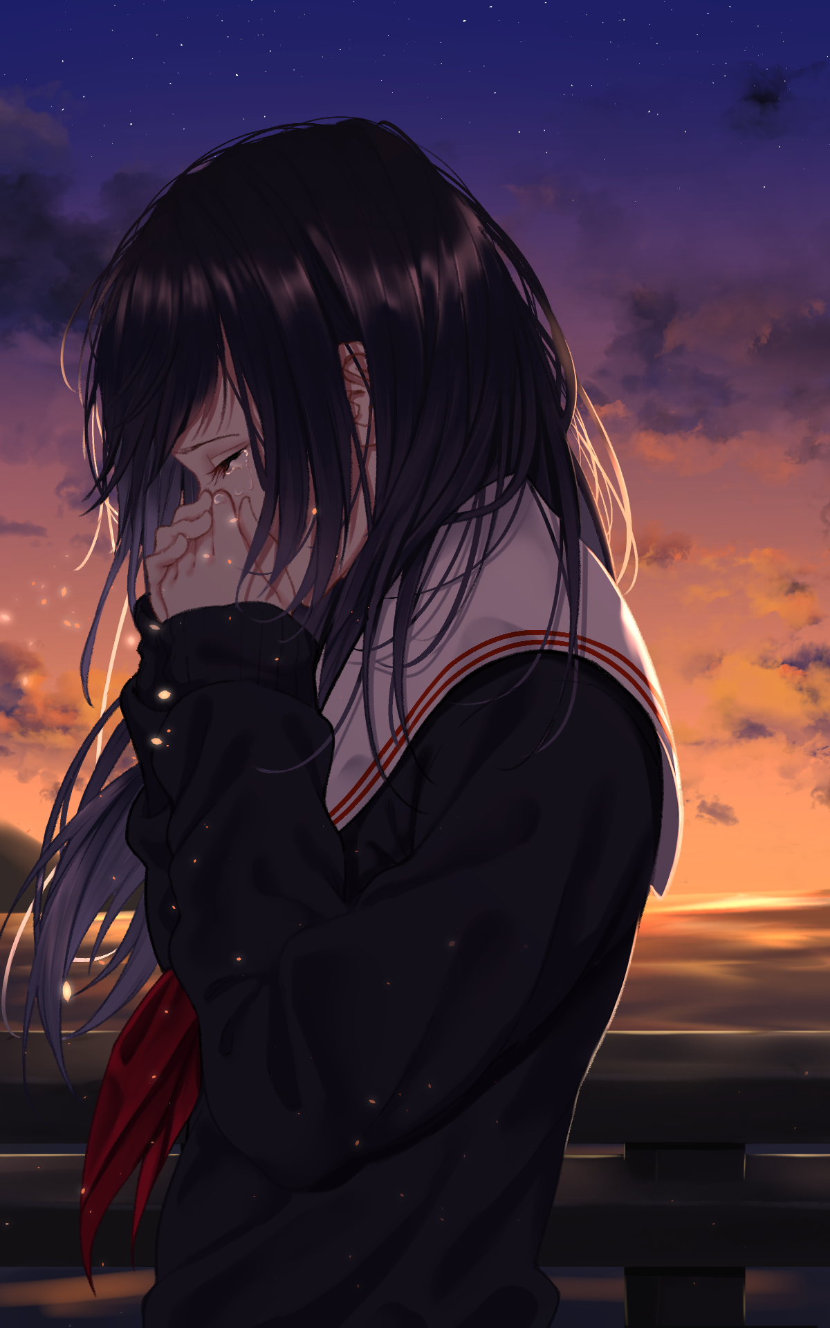 Gambar Anime Wallpaper Gambar Orang Sedih