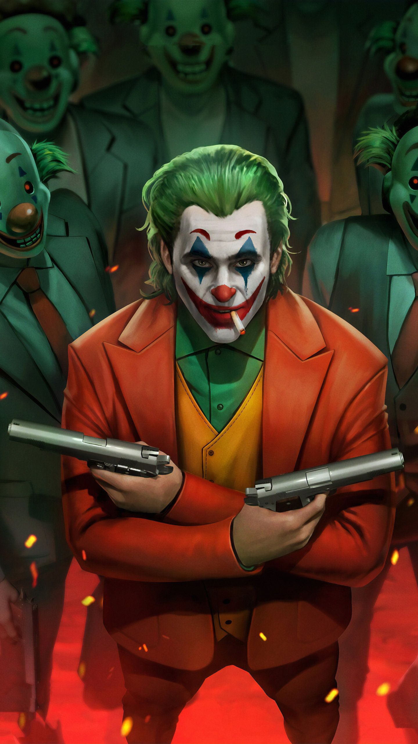 Red Joker Wallpaper 4k This is the great wallpaper of the joker's face with a killing smile and cartoonist touch on this wallpaper. red joker wallpaper 4k
