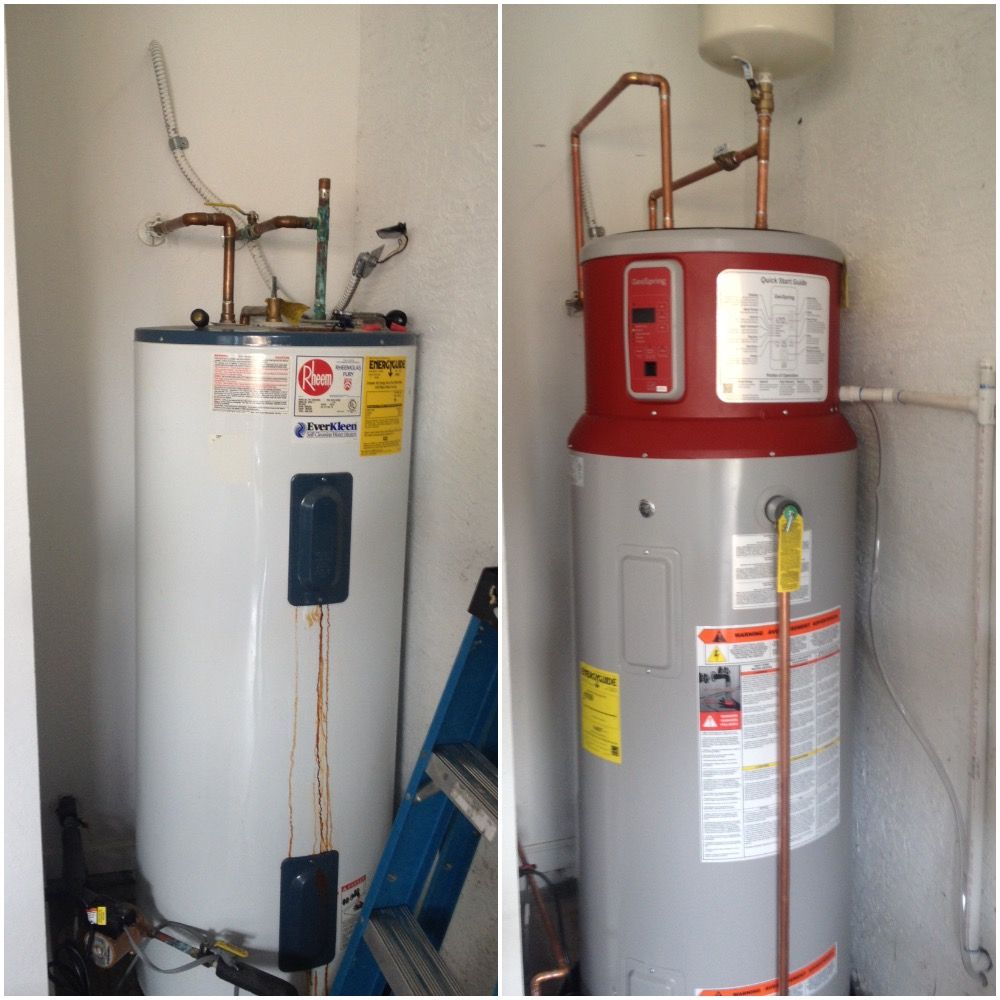Ge Geospring Hybrid Heat Pump Water Heater Installed Water