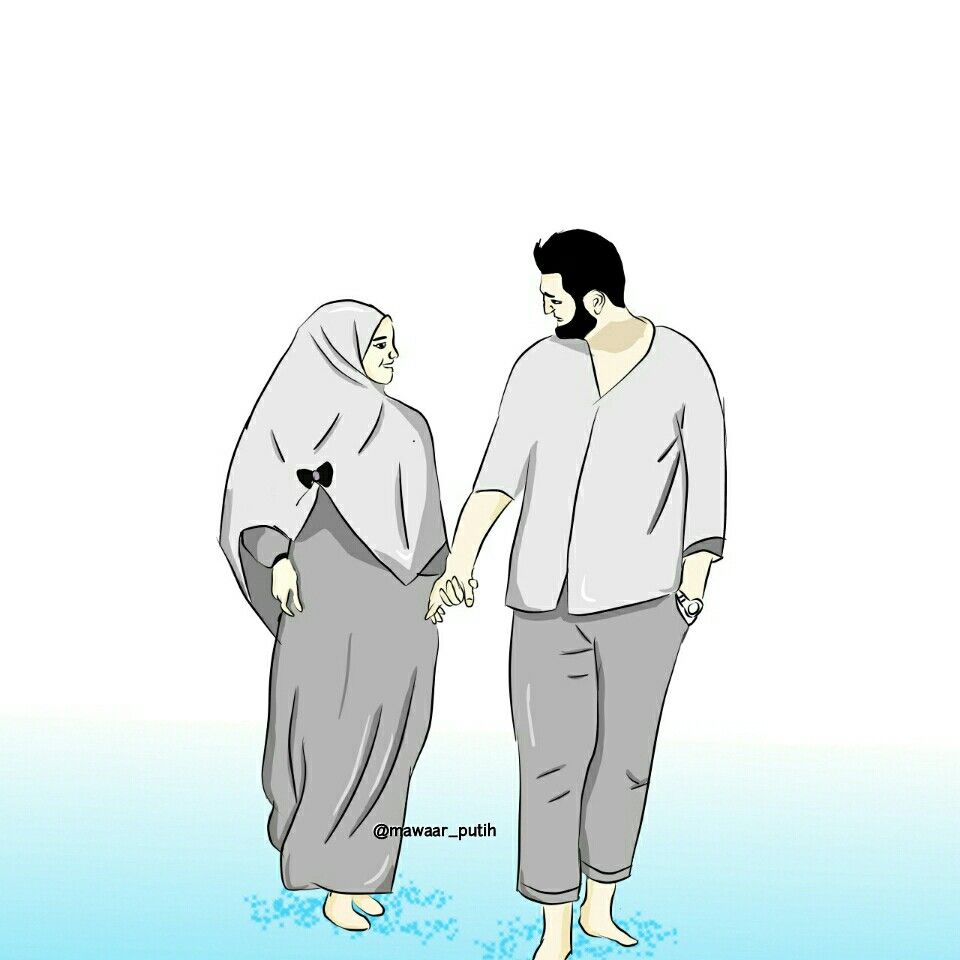 Gambar Orang Menikah Islami Kartun