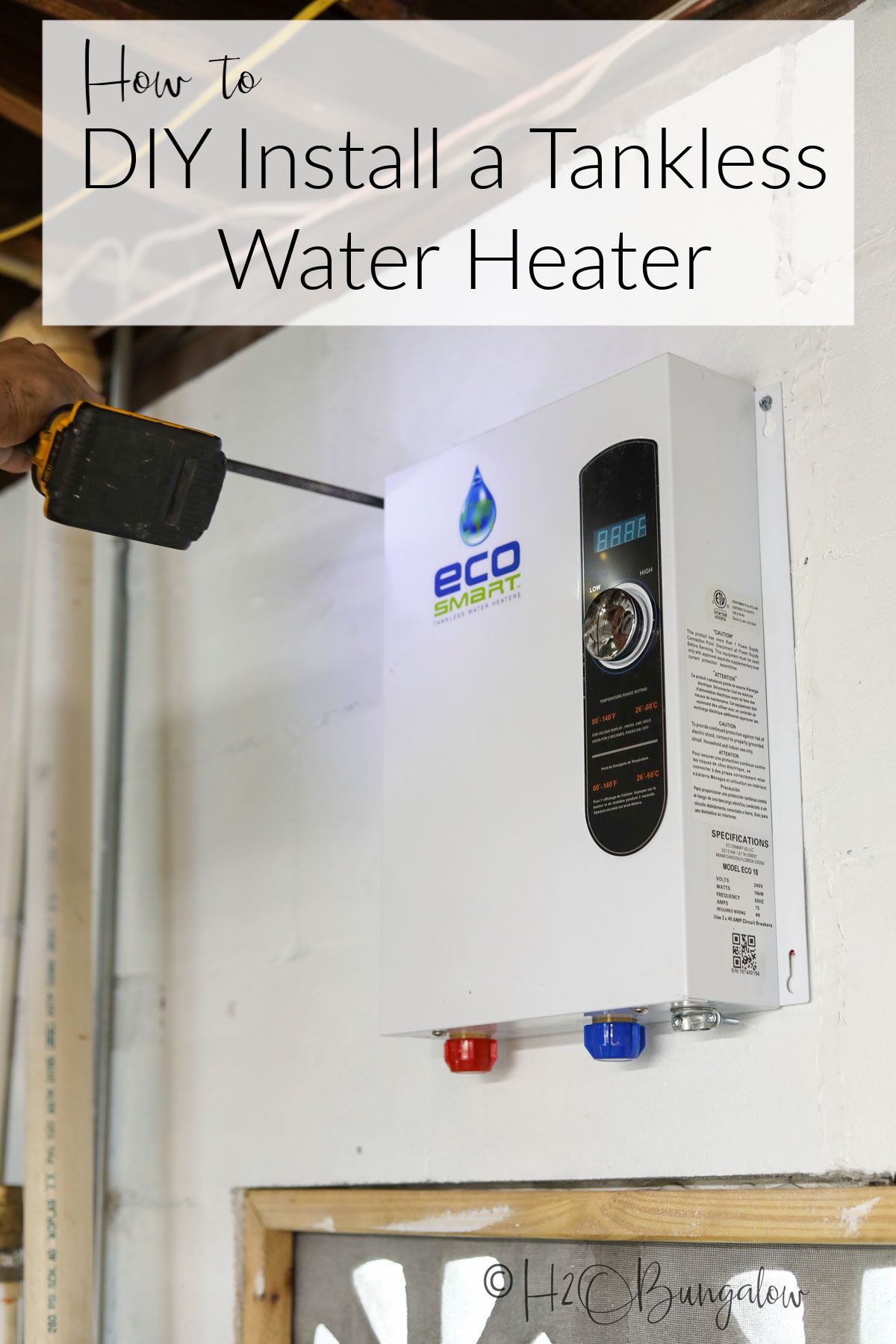 How To Install A Tankless Water Heater Water Heater Diy Water