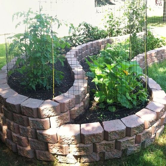 Stone Raised Garden Bed Design, Building Raised Garden Beds Using Bricks