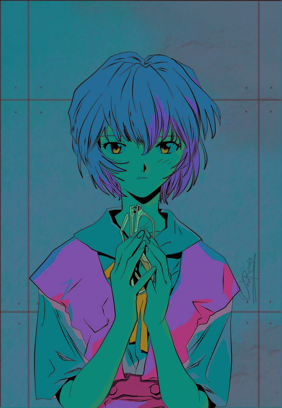 Featured image of post Rei Ayanami Aesthetic Pfp She has blue hair pale skin and red eyes