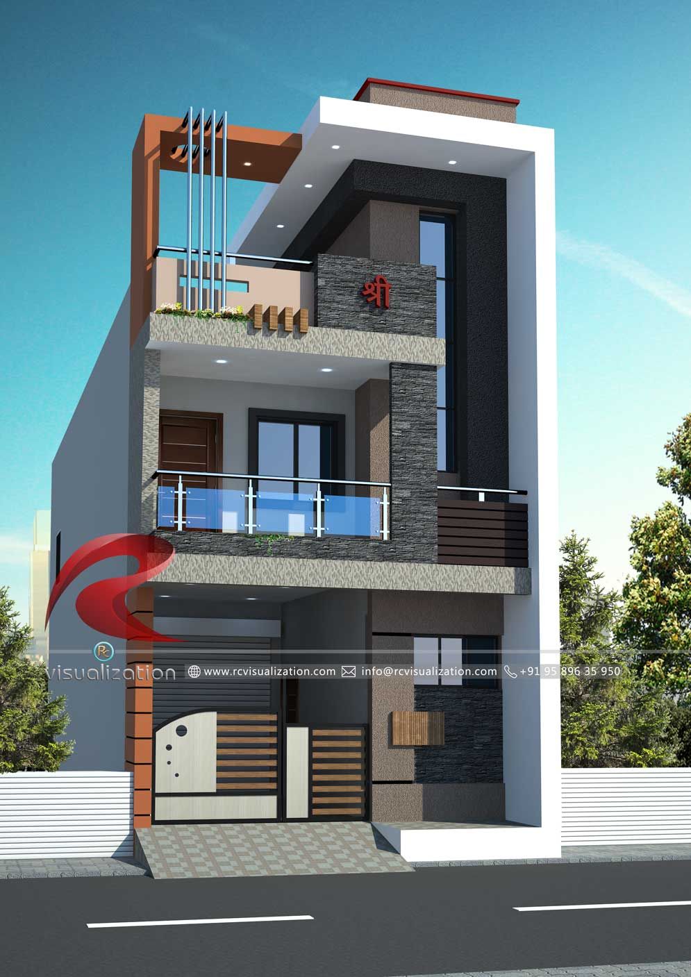 3 Floor House Elevation Designs India