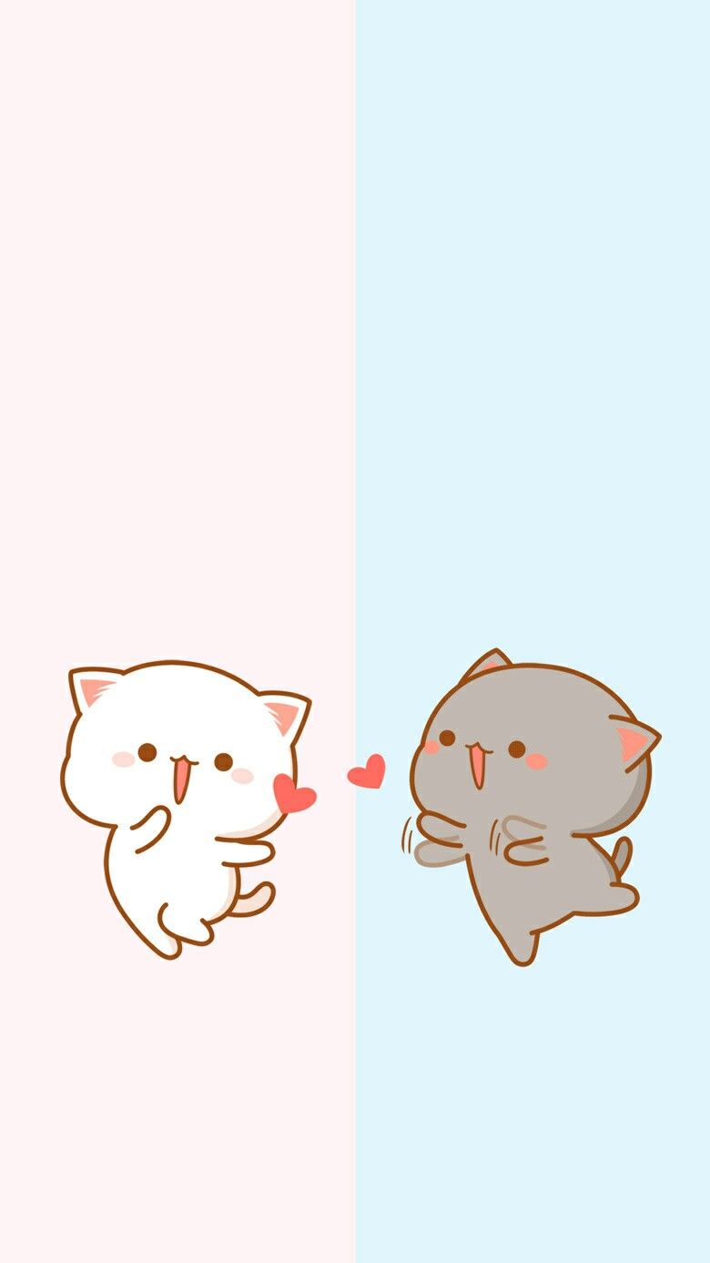 Gambar Kartun Kucing Couple