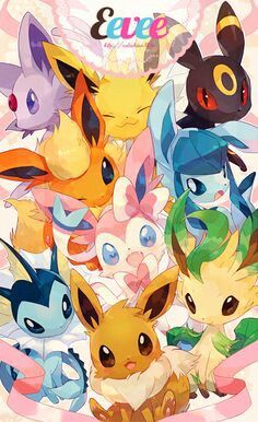 Featured image of post Kawaii Eevee Evolutions You can control eevee s evolutions for leafeon glaceon umbreon espeon vaporeon jolteon and flareon in pok mon go