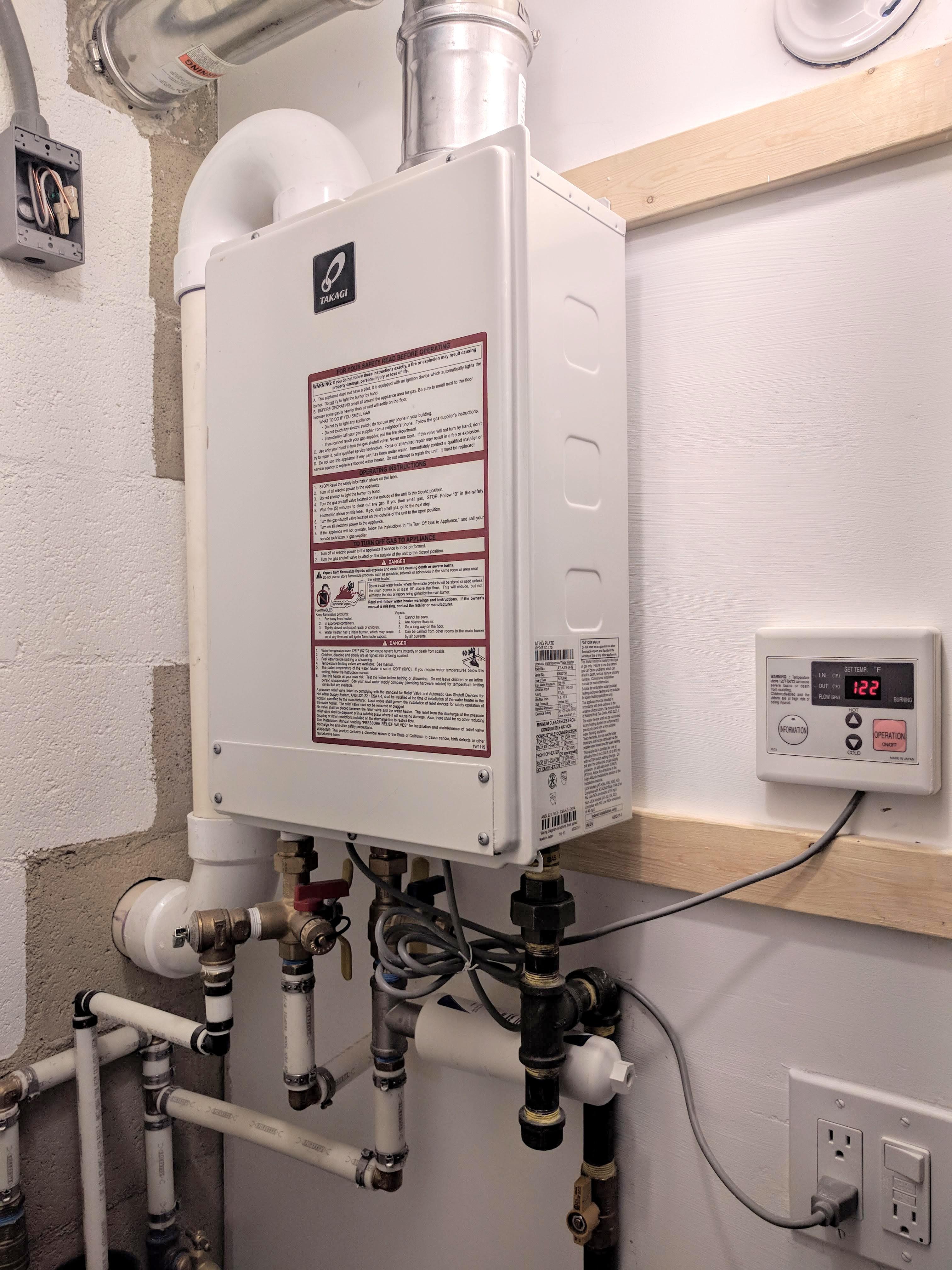 First Tankless Water Heater Installation Plumbing