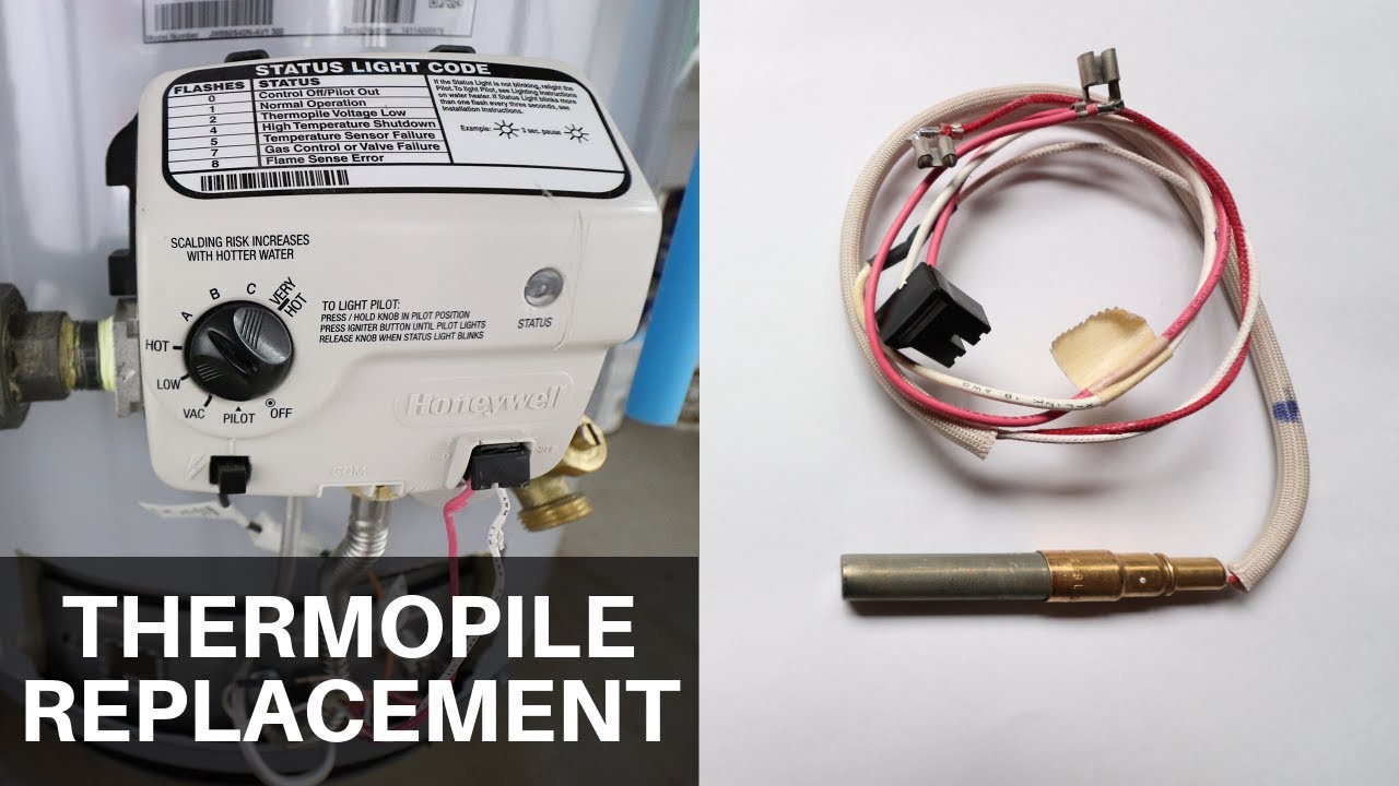 Thermopile Replacement On A Water Heater Youtube