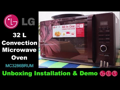 LG 32 L Convection Microwave Oven (MC3286BRUM, Black) Unboxing & Demo