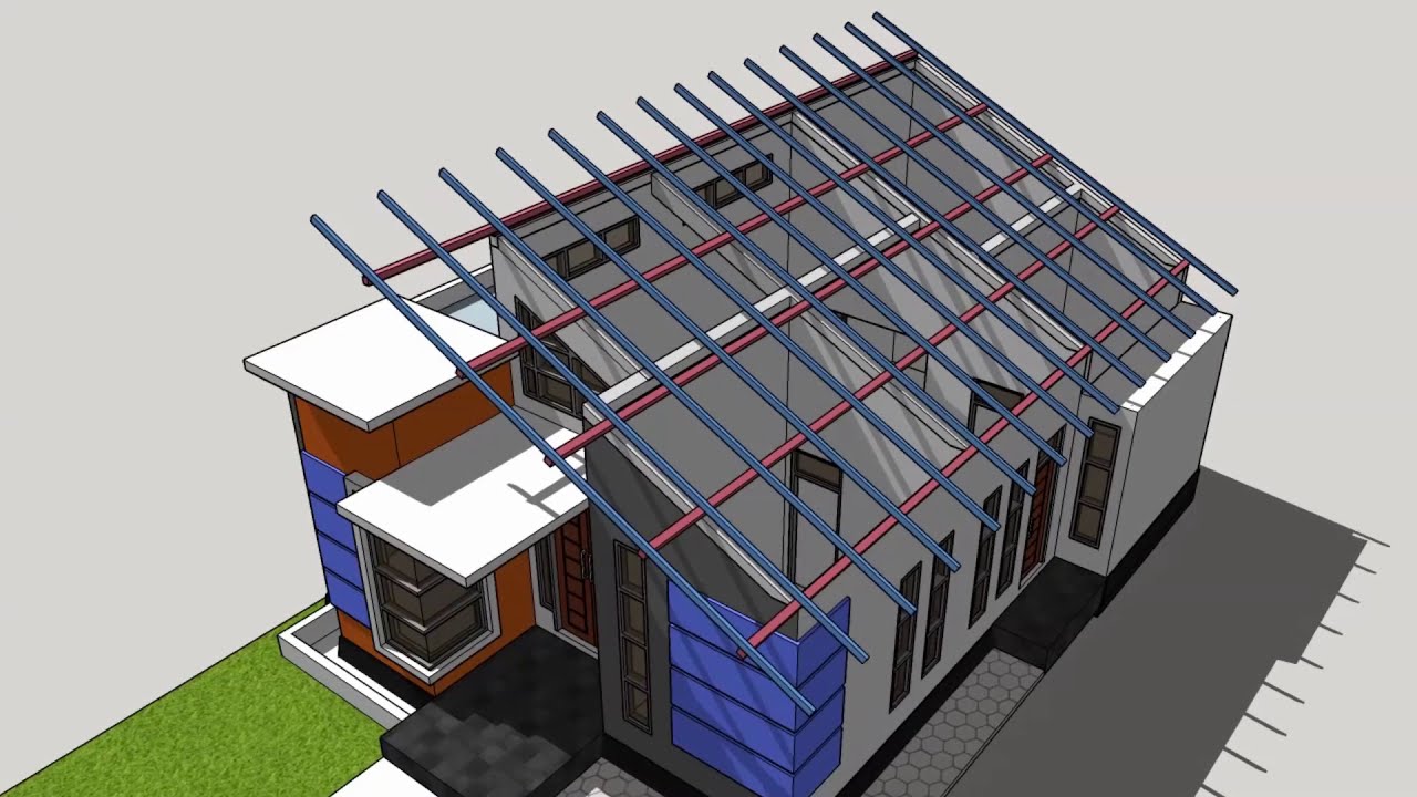 Desain Rumah Minimalis Atap Miring Sebelah