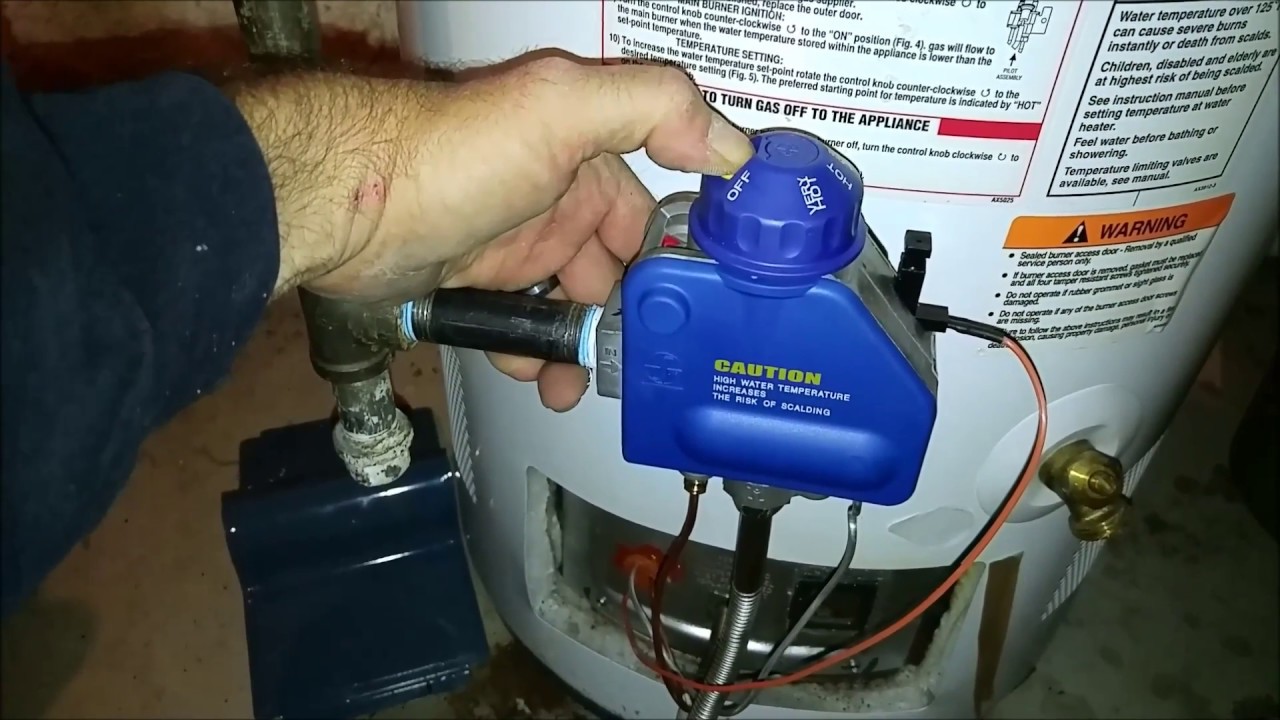 Rheem Hot Water Tank Gas Valve On The Fly Youtube
