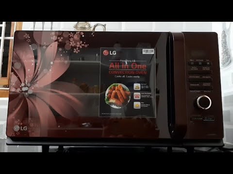 LG 32L convention microwave (MC3286BRUM,Black) unboxing and demo