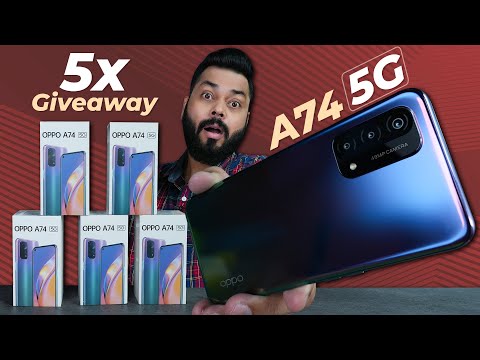 OPPO A74 5G Unboxing And First Impressions | 5X Giveaway ⚡ Snapdragon 480 5G, 90Hz, 5000mAh & More