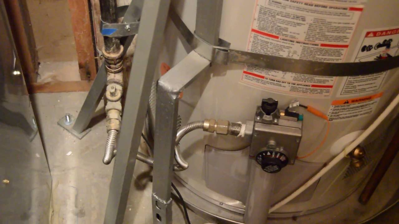 Tying Down Water Heaters Gas Pipes And Getting Flex Hose Youtube