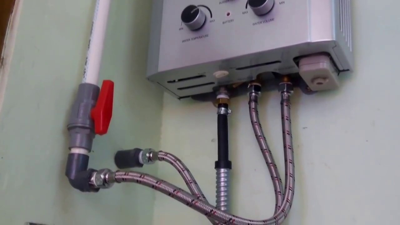 Instalasi Gas Water Heater Di Rumah Youtube