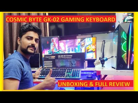 Cosmic Byte CB-GK-02 Corona Wired Gaming Keyboard | 7 Colour RGB Backlit With 9 Effects (Hindi)