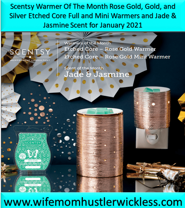 Scentsy Warmer Of The Month Rose Gold Gold And Silver Etched Core Full And Mini Warmers