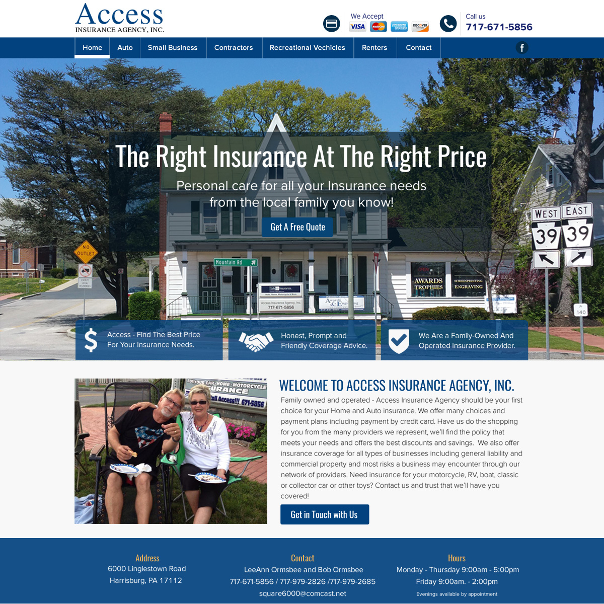 Access Insurance - Insurance company website design