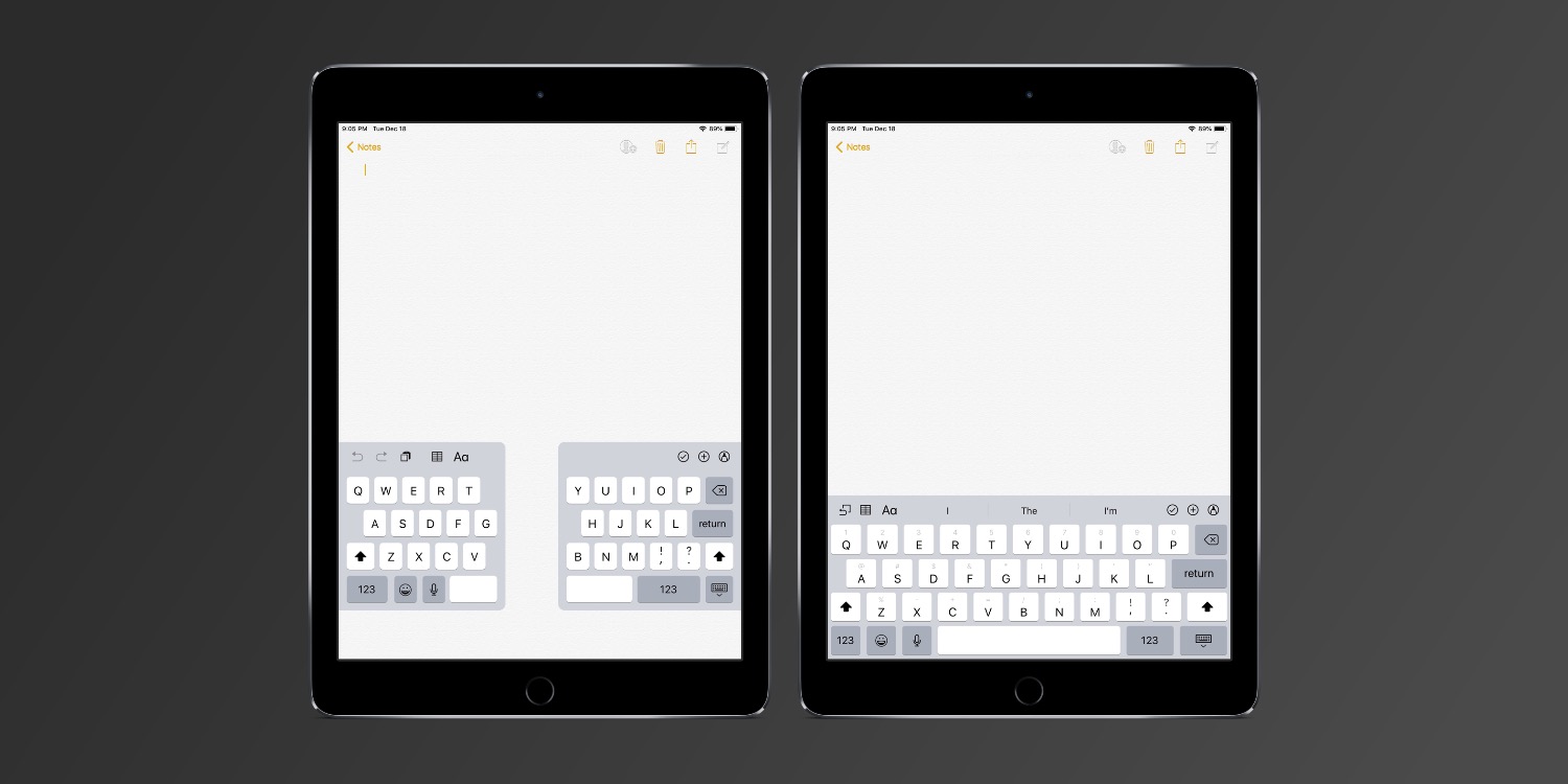 Comment 2018 Ipad Pros Are Portable Enough For Split Keyboards And Floating Iphone Keyboards 9to5mac