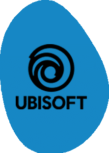 Ubisoft logo, a swirl with ubisoft below