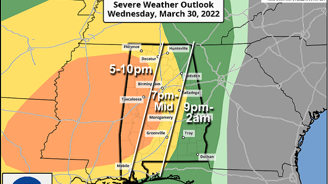 James Spann Alabama Stays Dry Through Tuesday Severe Storms Possible Wednesday Night Alabama Newscenter