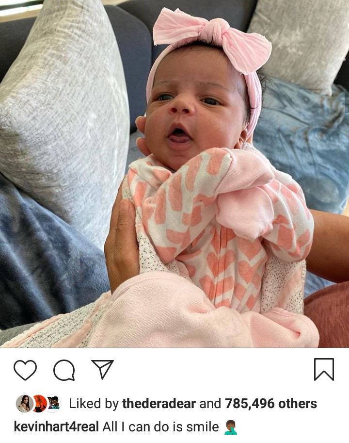 Kevin Hart shares adorable photo of his newborn daughter, Kaori Mai Hart