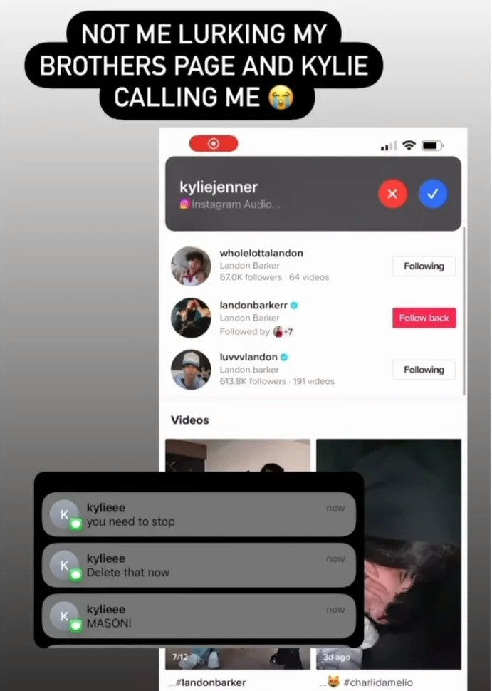 "Kylie is getting married" Account claiming to be the Kardashians