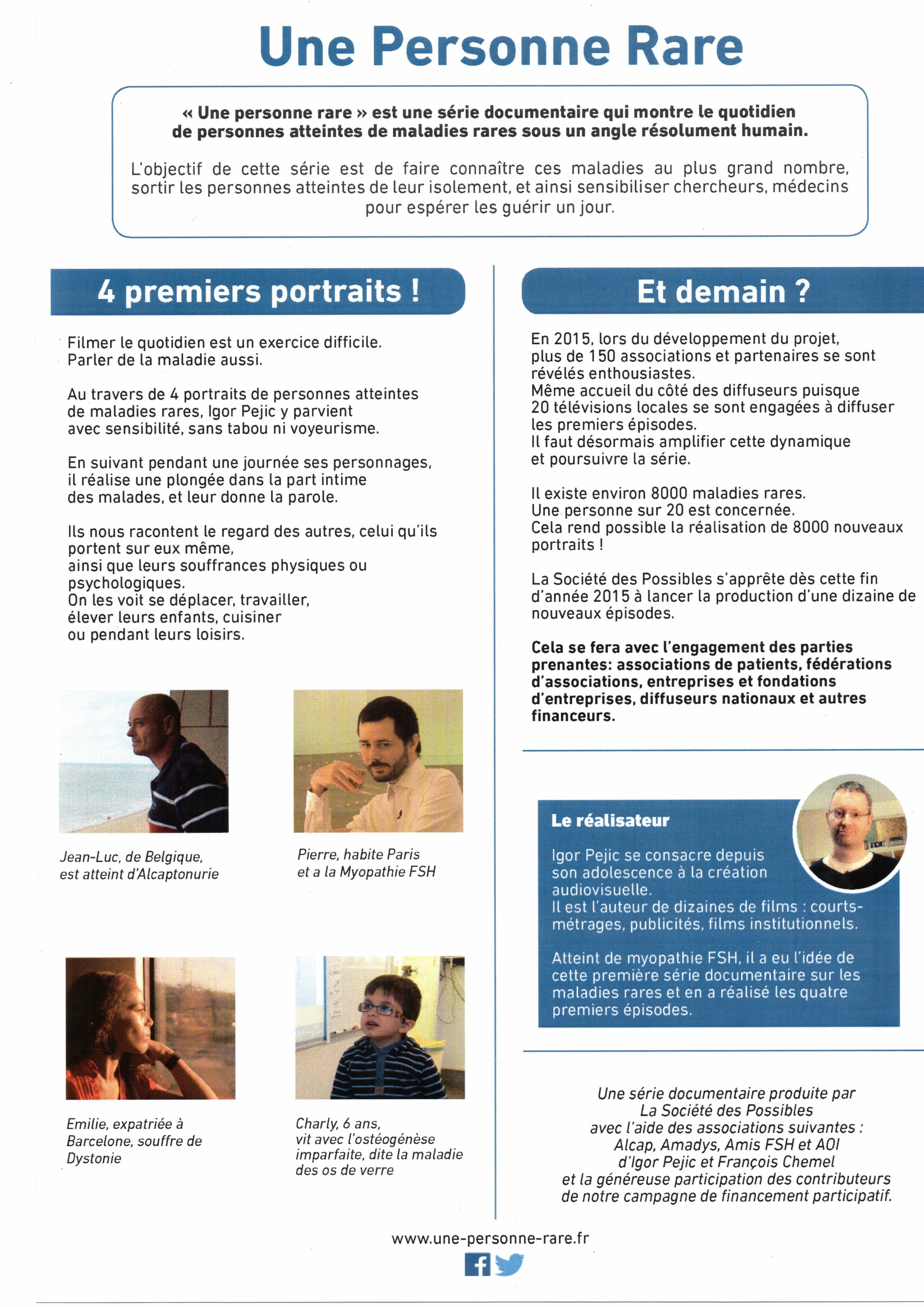 Serie Documentaire Une Personne Rare La Video De Emilie Amadys