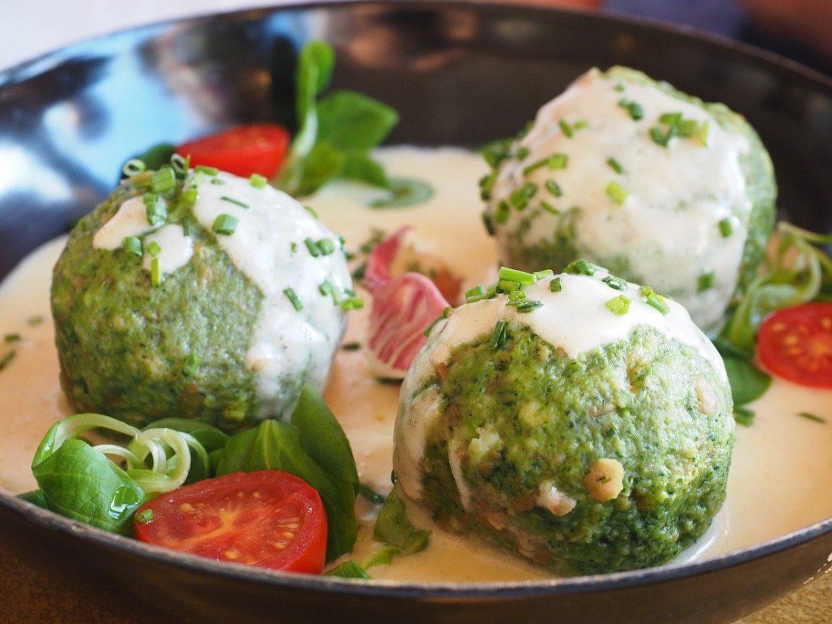 Spinach Dumplings at the 'Buzihütte' in Tyrol