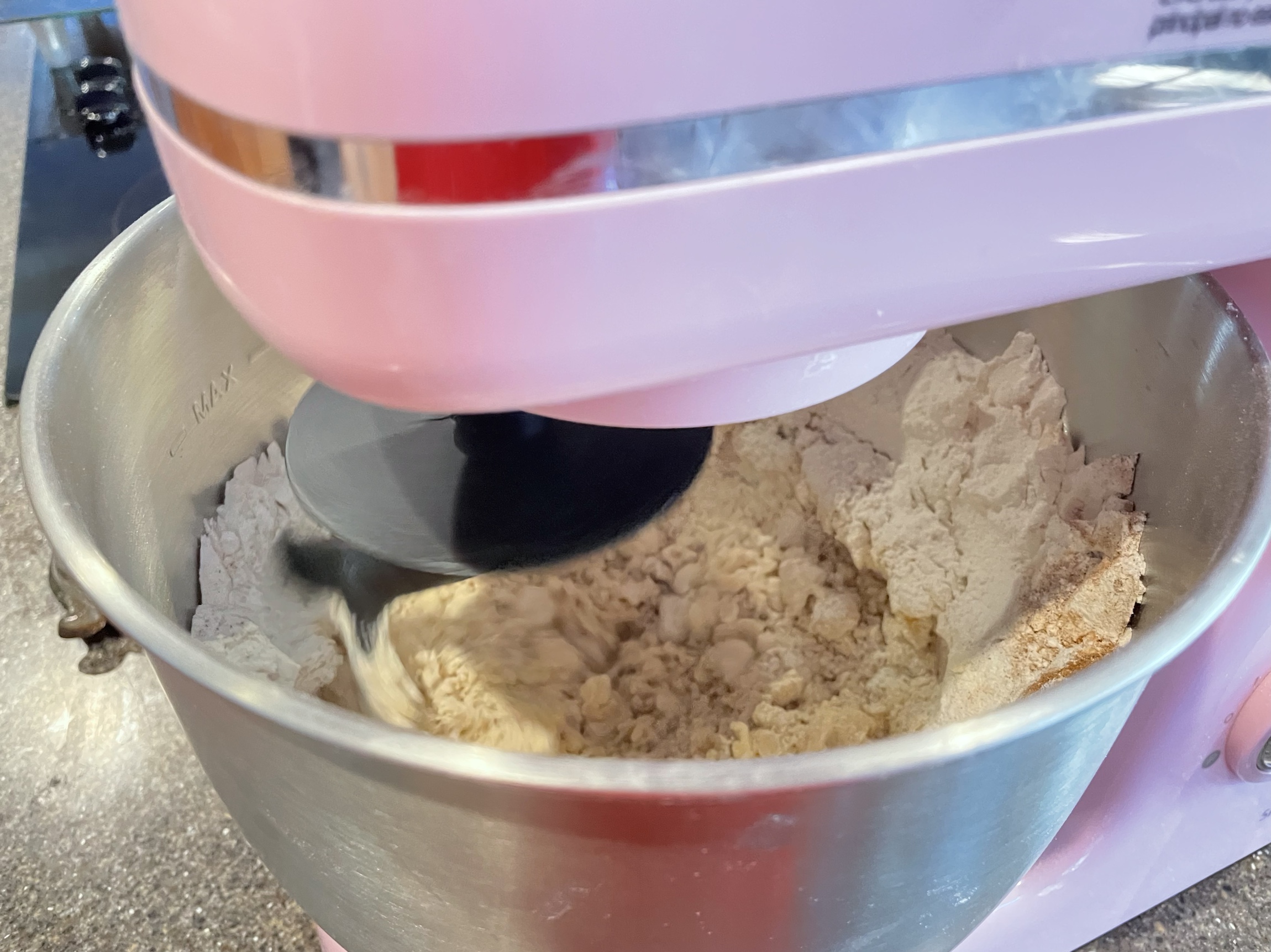 Mix flour mixture until well combined