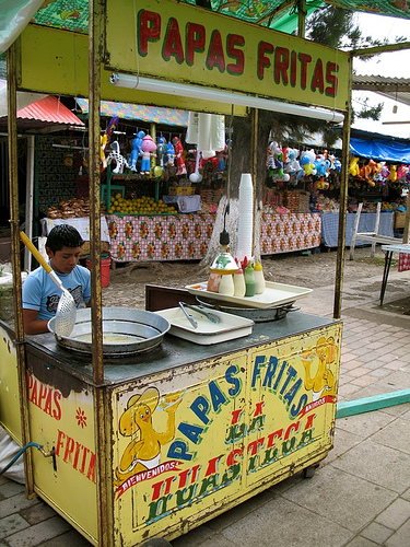 Guatemalan Fair The French Fries Stall Antiguadailyphoto Com
