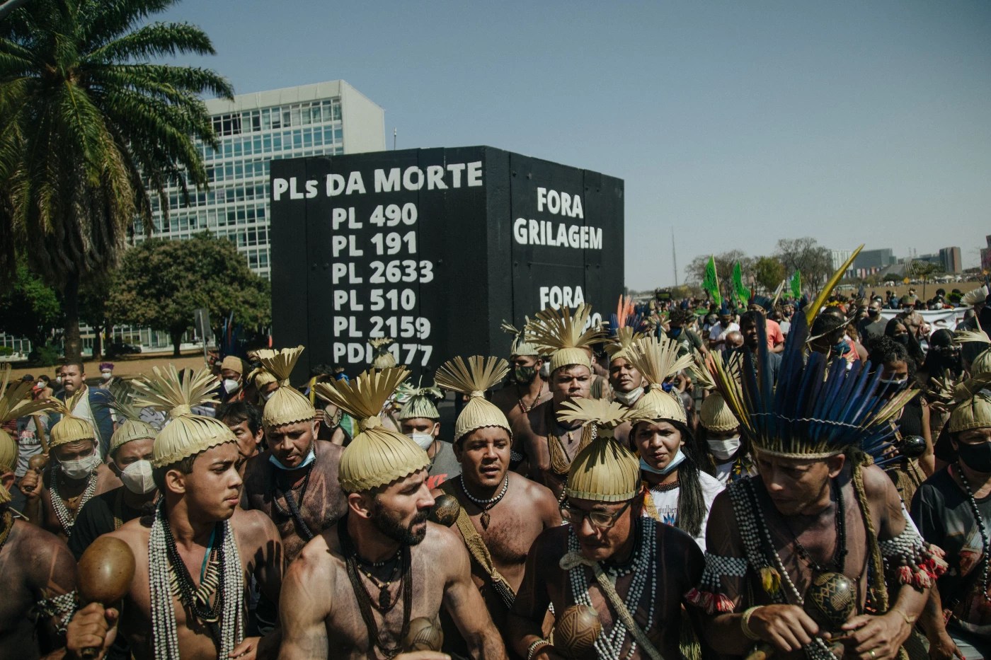 Cortejo fúnebre em Brasília para “enterrar” os “projetos de morte” em tramitação no Congresso e incentivados pelo governo Bolsonaro