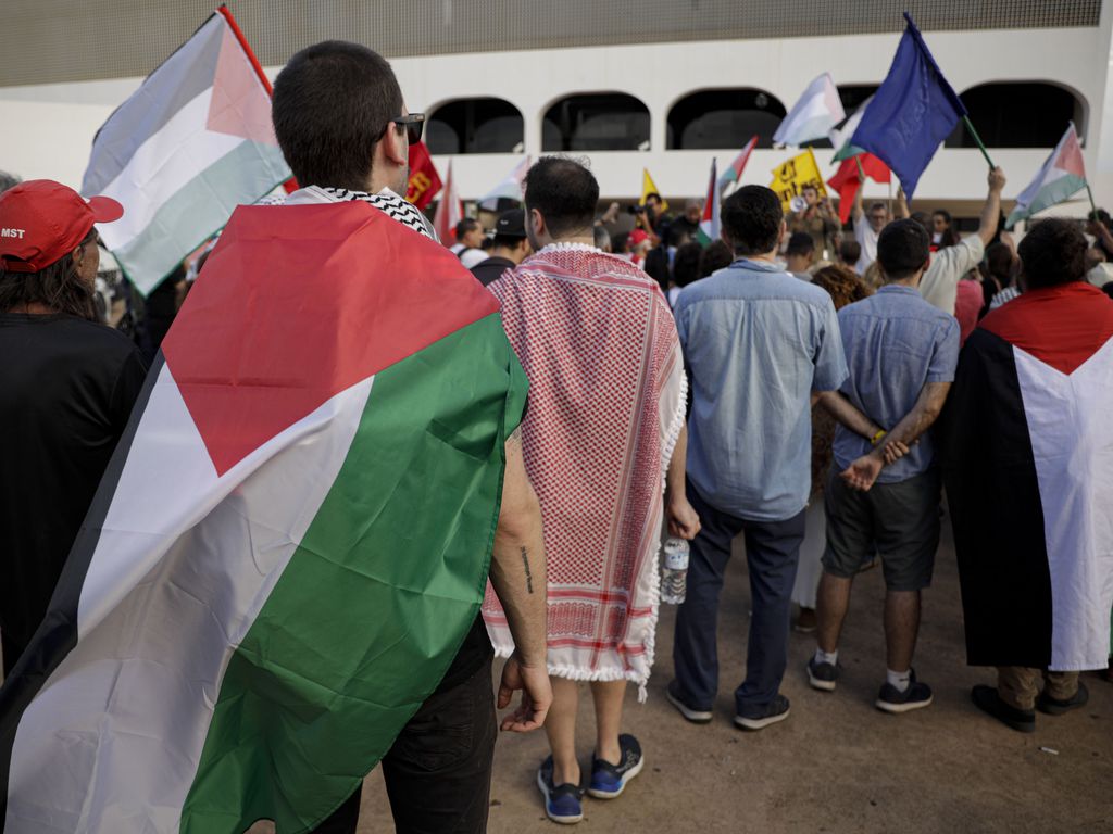 Ato no museu da República em prol do povo Palestino