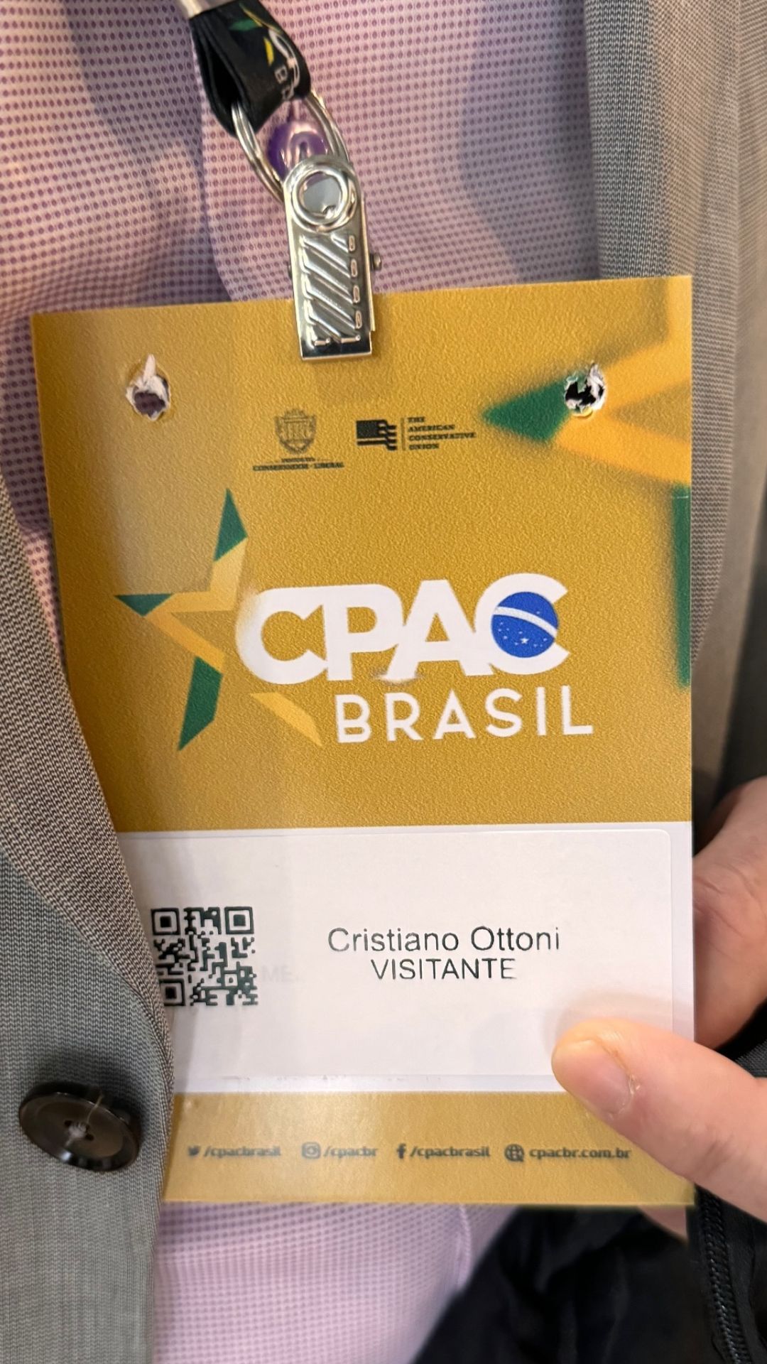 O empresário Cristiano Piquet durante o CPAC Brasil 2024