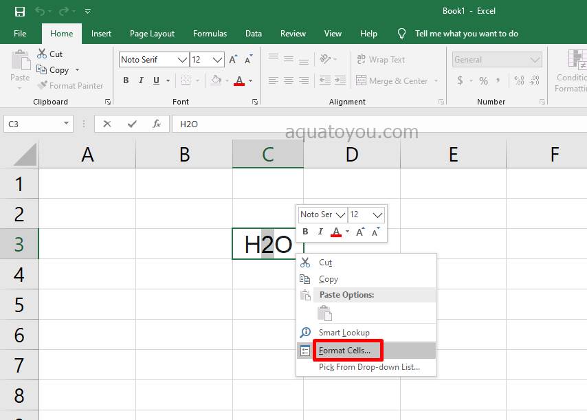 Cara Membuat Pangkat Dua atau Meter Persegi Di Excel