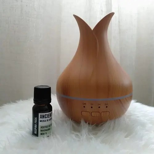 Difusor de aromaterapia + mistura de óleos essenciais - respire facilmente